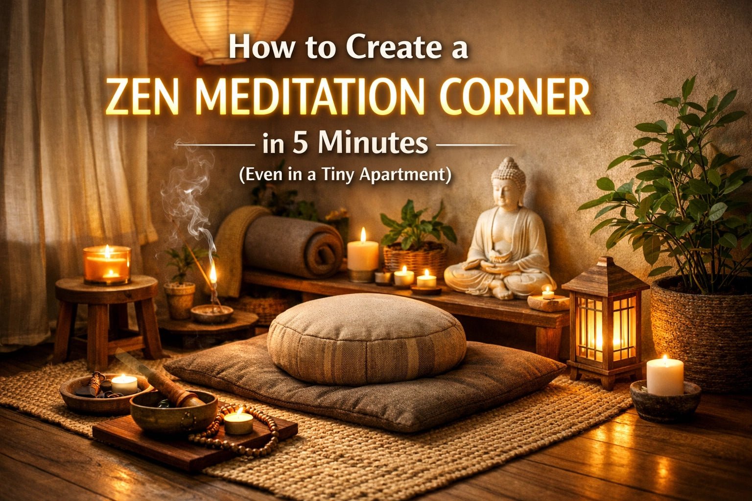 How to Create a Zen Meditation Corner in 5 Minutes (Even in a Tiny Apartment) - Dharma’s Emporium | Meditation Cushions & Zen Pet Essentials