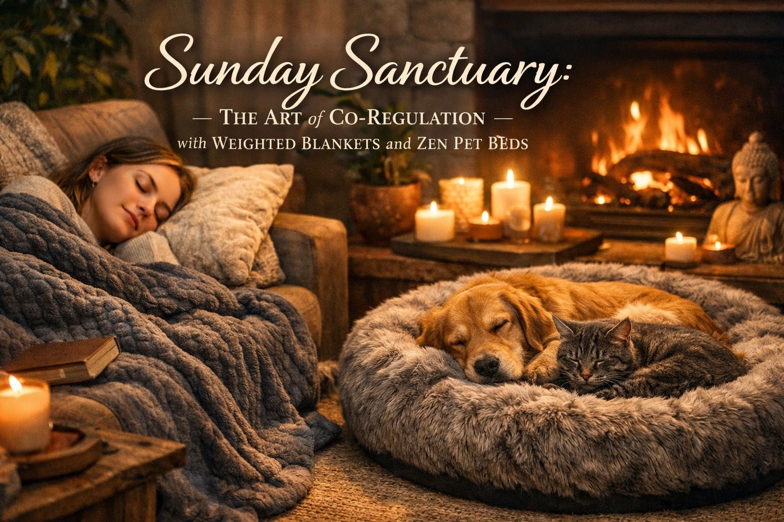 Sunday Sanctuary: The Art of Co-Regulation with Weighted Blankets and Zen Pet Beds - Dharma's Emporium